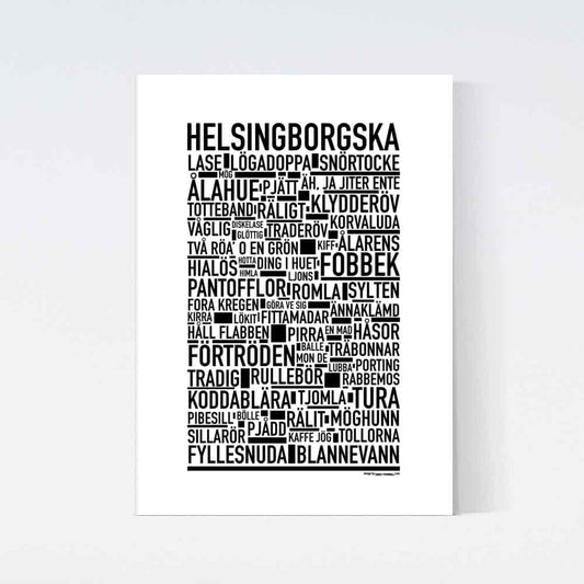 Helsingborgska Dialekt Text Poster