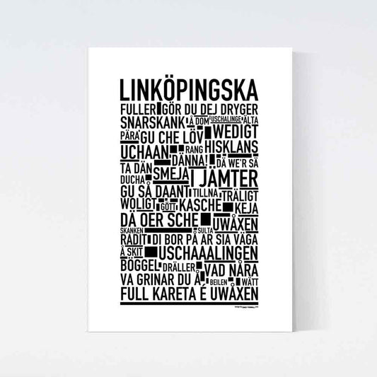 Linköpingska Dialekt Text Poster