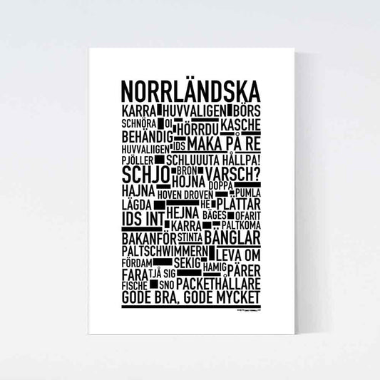 Norrländska Dialekt Text Poster