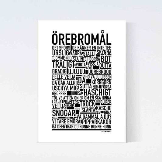 Örebromål Dialekt Text Poster