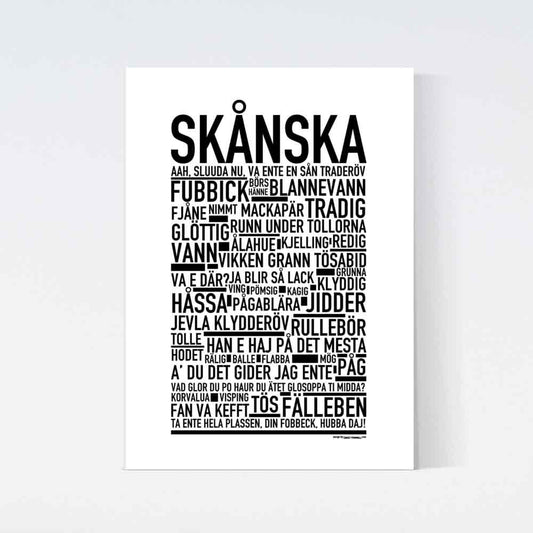 Skånska Dialekt Text Poster