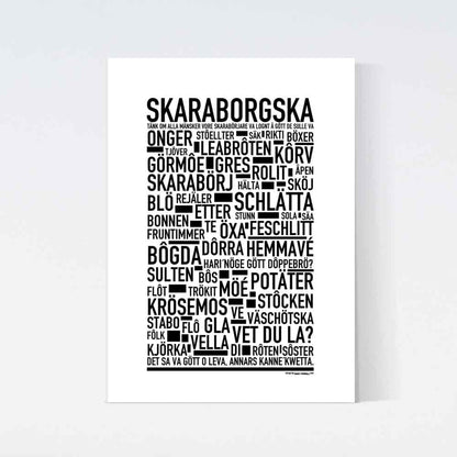 Skaraborgska Dialekt Text Poster