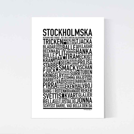 Stockholmska Dialekt Text Poster