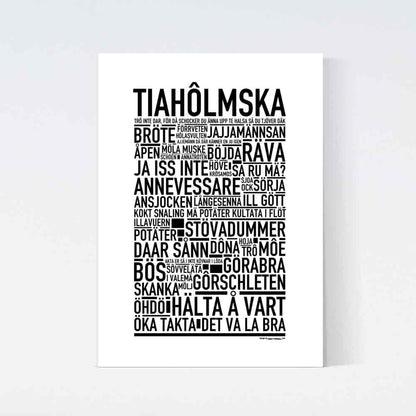 Tiahölmska Dialekt Text Poster