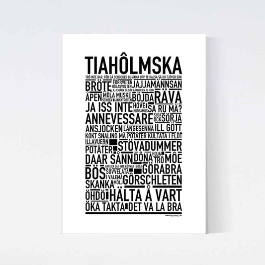 Tiahölmska Dialekt Text Poster