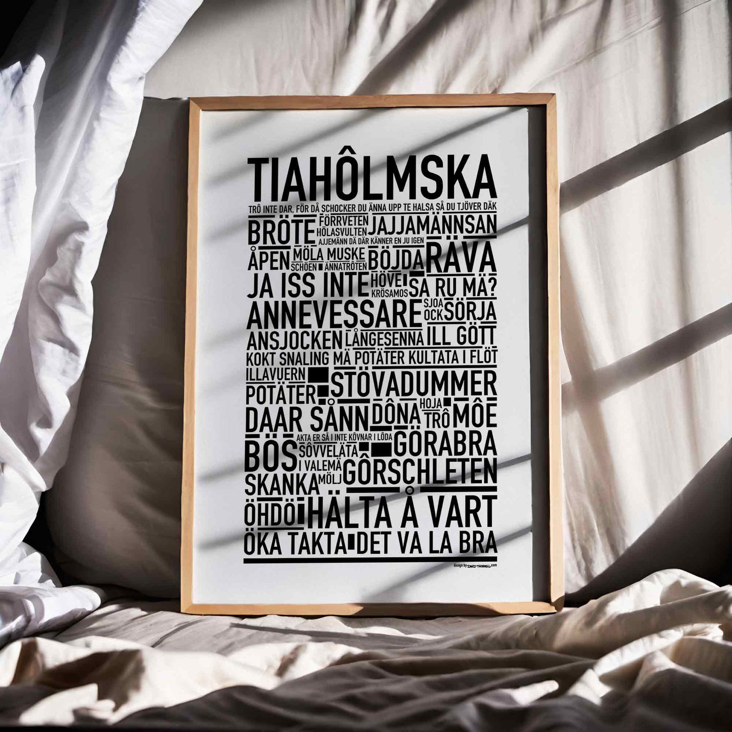 Tiahölmska Dialekt Text Poster