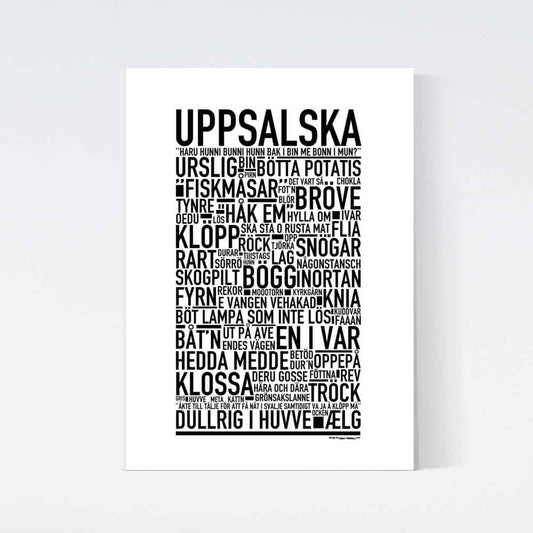 Uppsalska Dialekt Text Poster