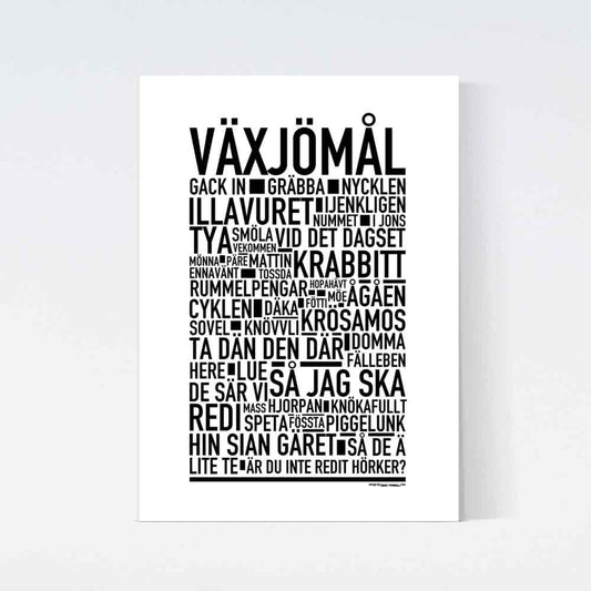 Växjömål Dialekt Text Poster