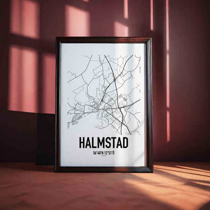 Halmstad Karta Poster