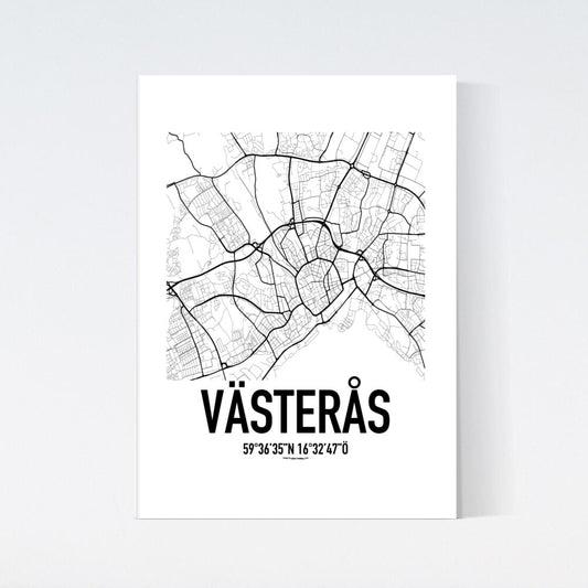 Västerås Karta Poster