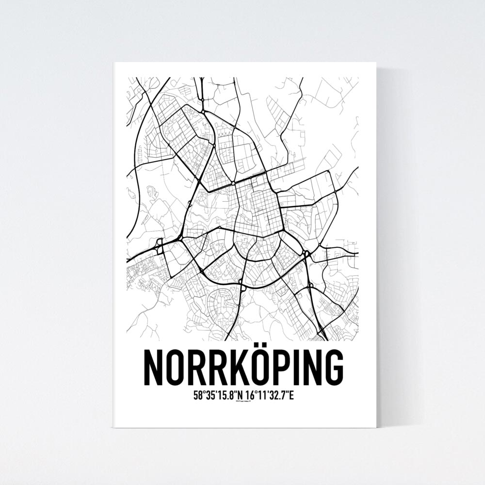 Norrköping Karta Poster