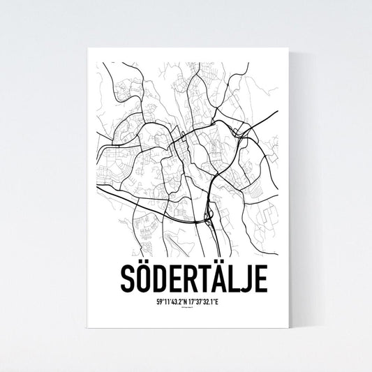 Södertälje Karta Poster