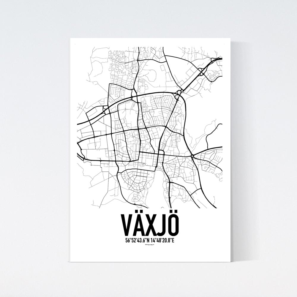 Växjö Karta Poster