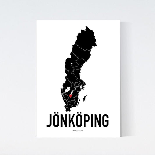 Jönköping Red Heart Poster