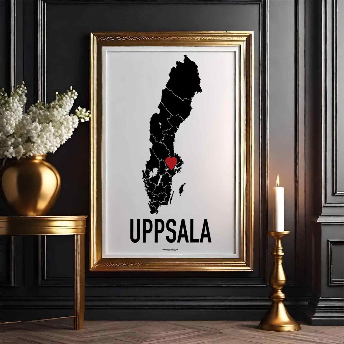 Uppsala Red Heart Poster