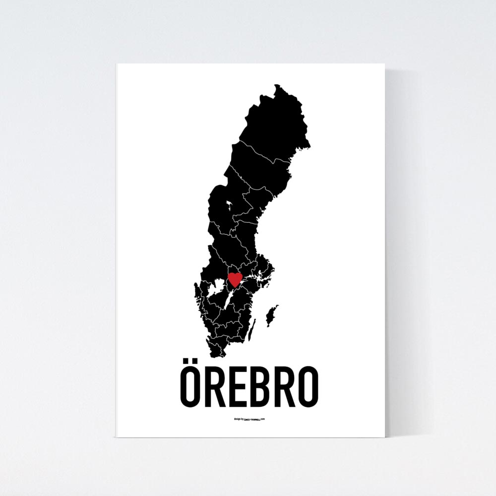 Örebro Red Heart Poster