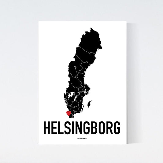 Helsingborg Red Heart Poster