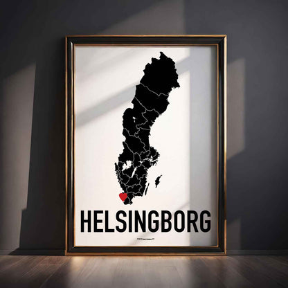 Helsingborg Red Heart Poster