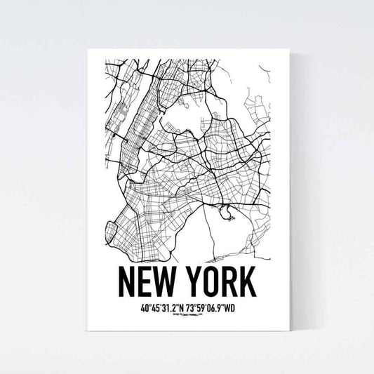 New York Map Poster