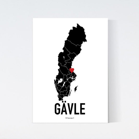 Gävle Red Heart Poster