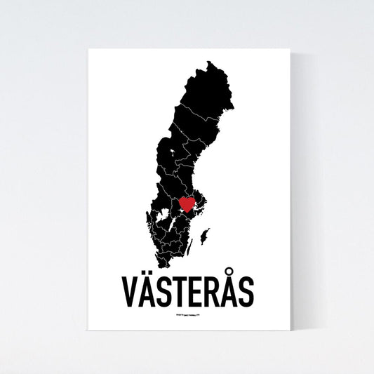 Västerås Red Heart Poster