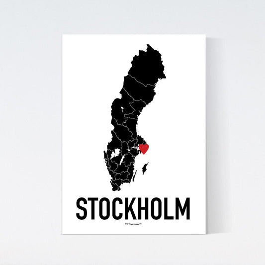 Stockholm Red Heart Poster