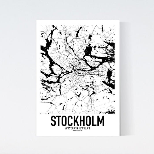 Stockholm City Map Poster