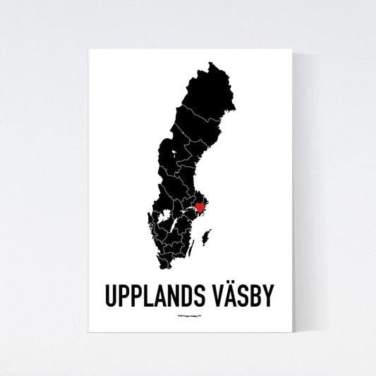 Upplands Väsby Red Heart Poster