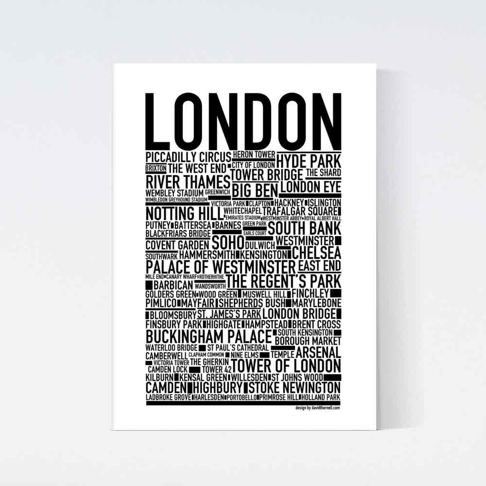 London Rude Text London Text Poster – WALLSTAR