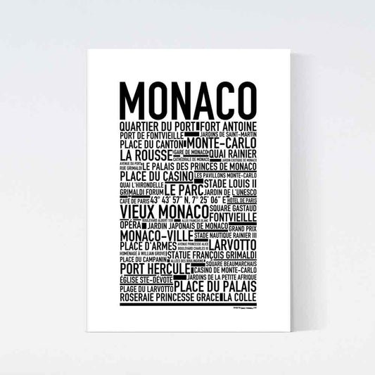 Monaco Text Poster