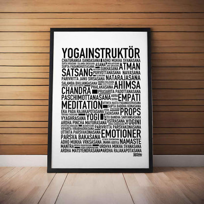 Yogainstruktör Text Poster
