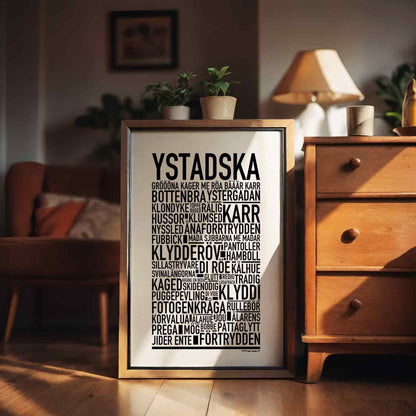 Ystadska Dialekt Text Poster