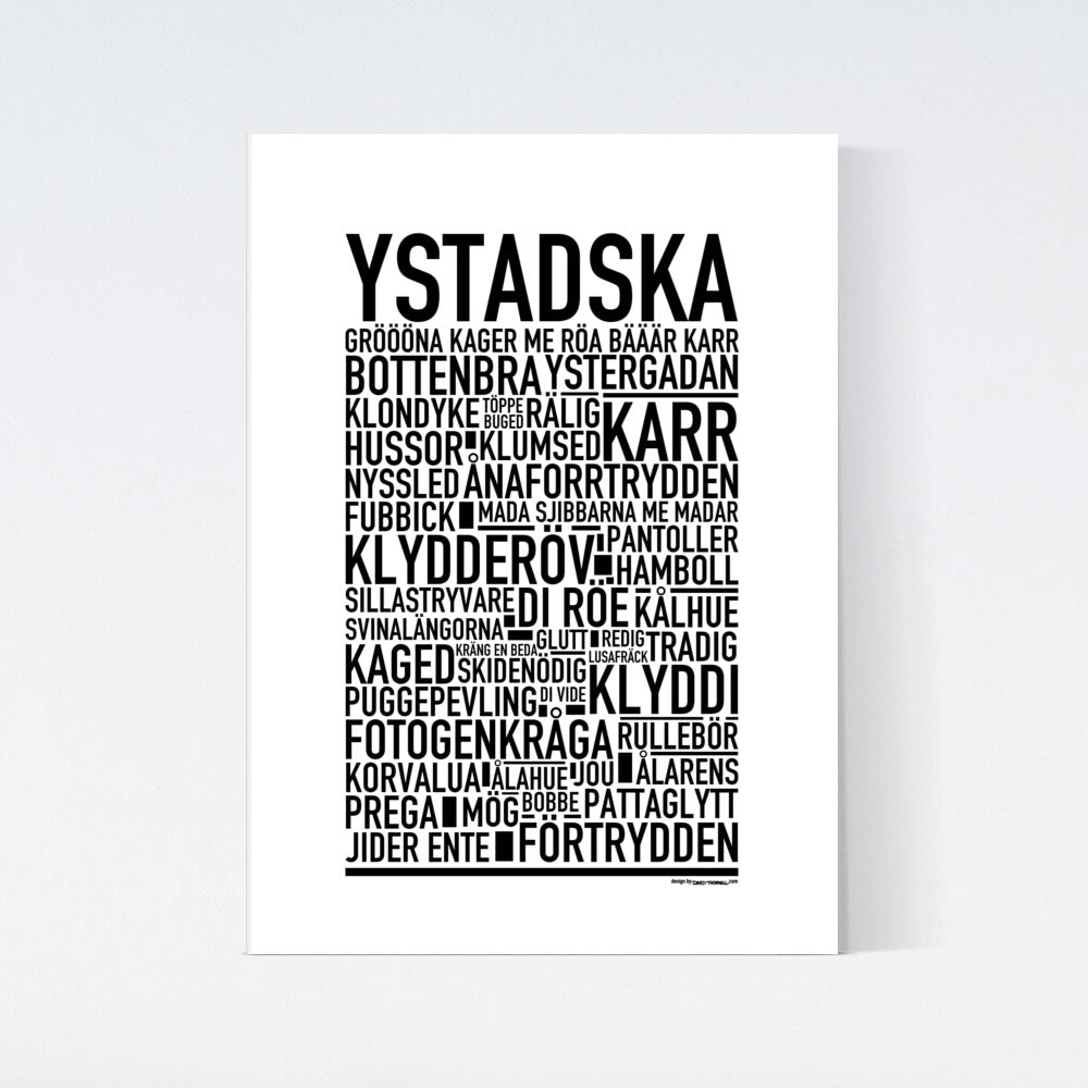 Ystadska Dialekt Text Poster