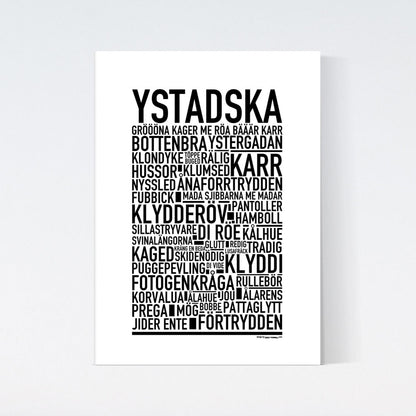 Ystadska Dialekt Text Poster